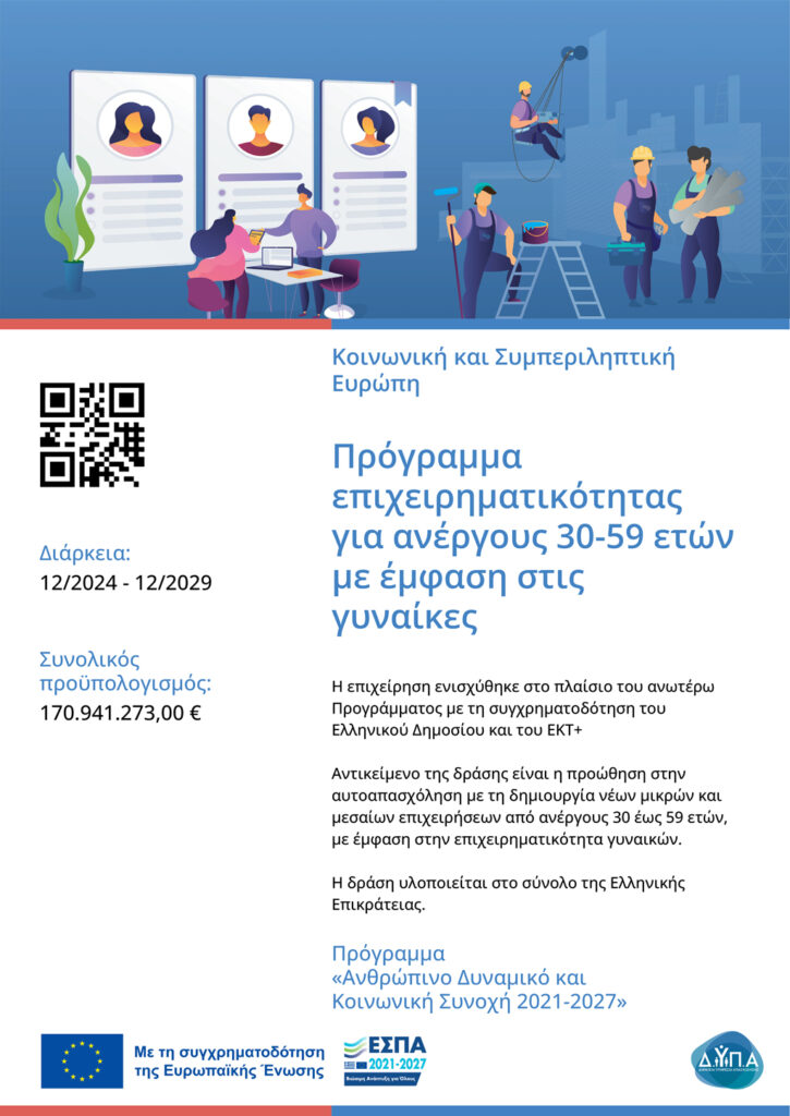 ΕΣΠΑ - Πρόγραμμα "Ανθρώπινο Δυναμικό και Κοινονική Συνοχή 2021-2027"